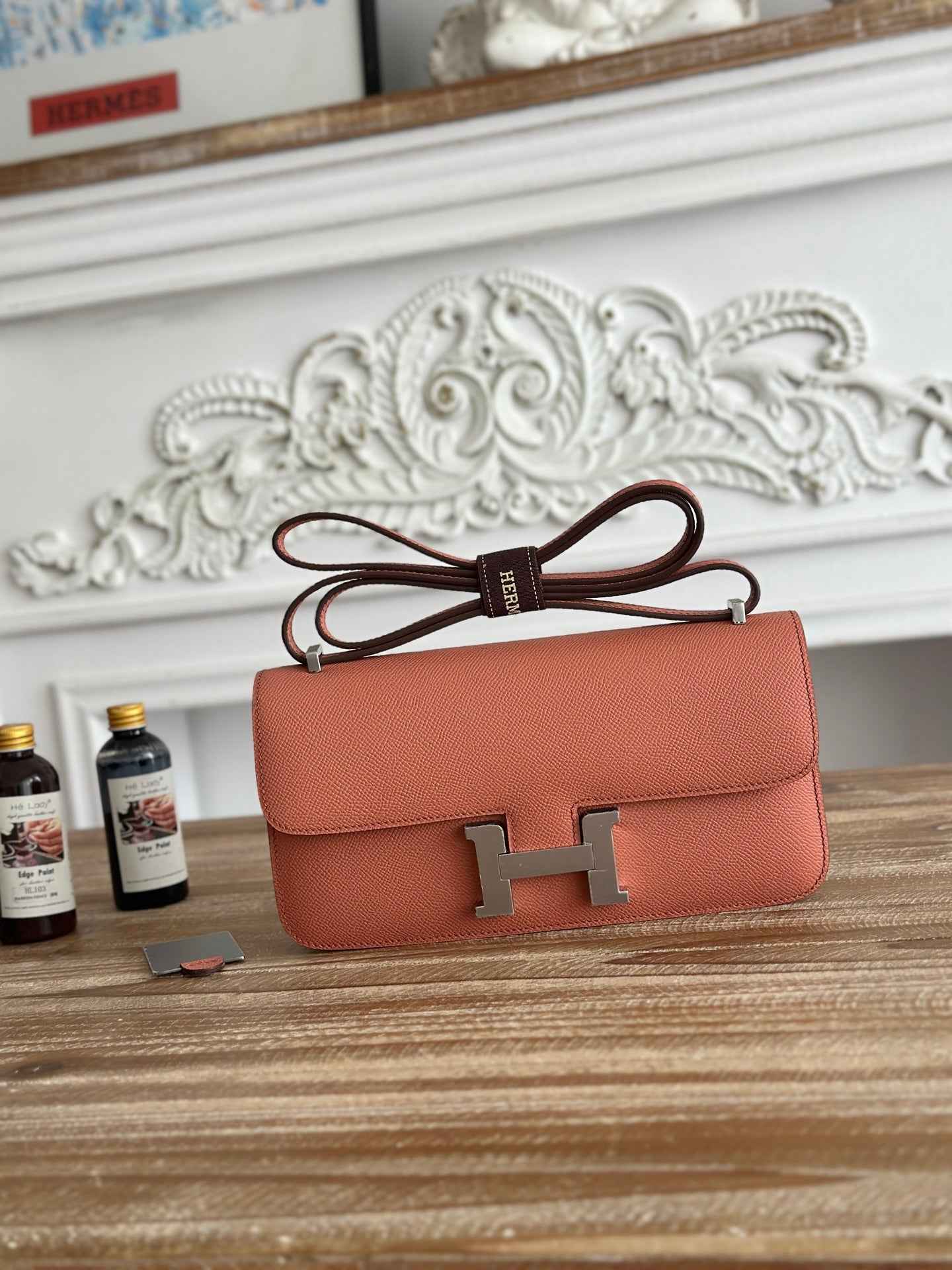 Hermès Constance bag in Light Pink Epsom leather H382697