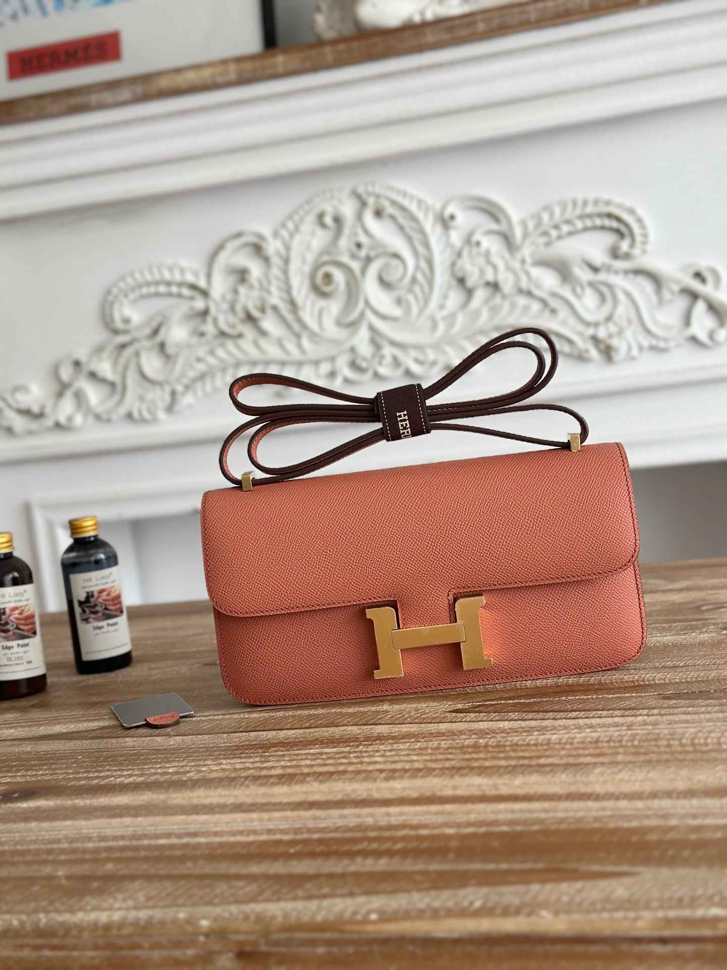 Hermès Constance bag in Light Pink Epsom leather H382697