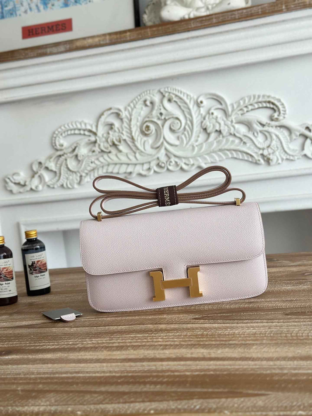 Hermès Constance bag in Light Pink Epsom leather H382653
