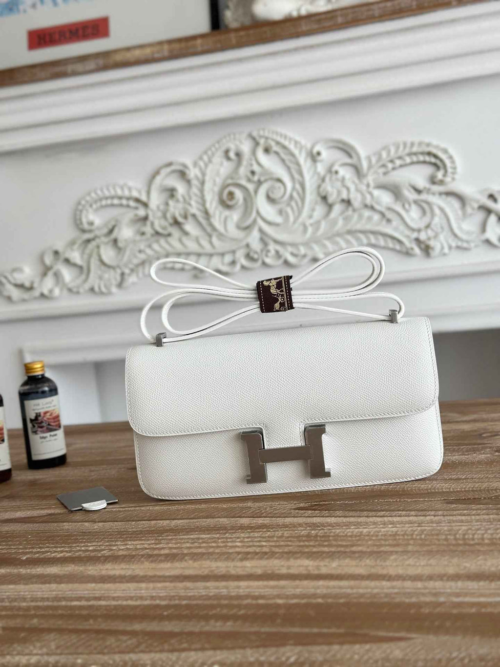 Hermès Constance bag in White Epsom leather H382651