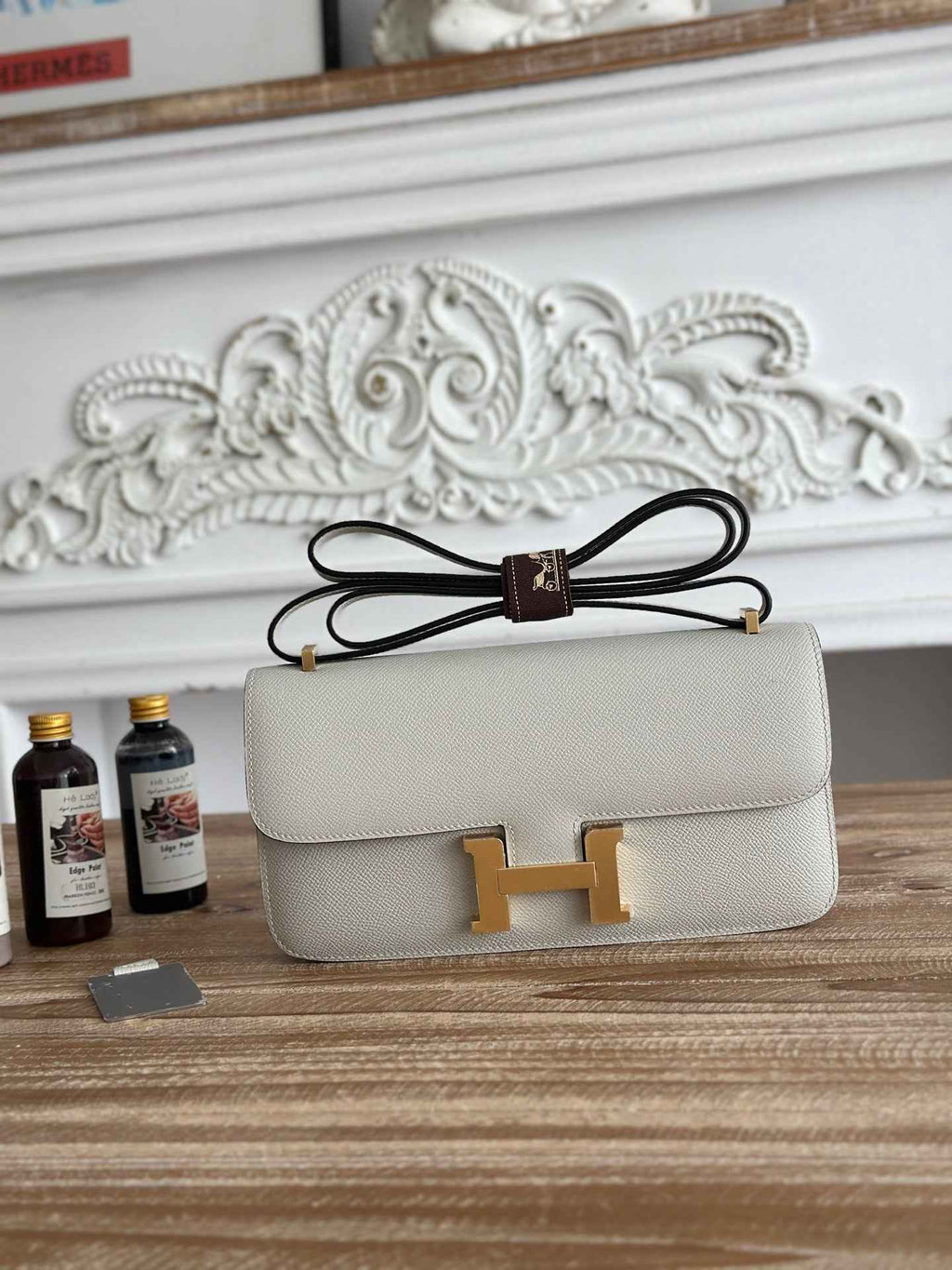 Hermès Constance bag in Light Gray Epsom leather H382657