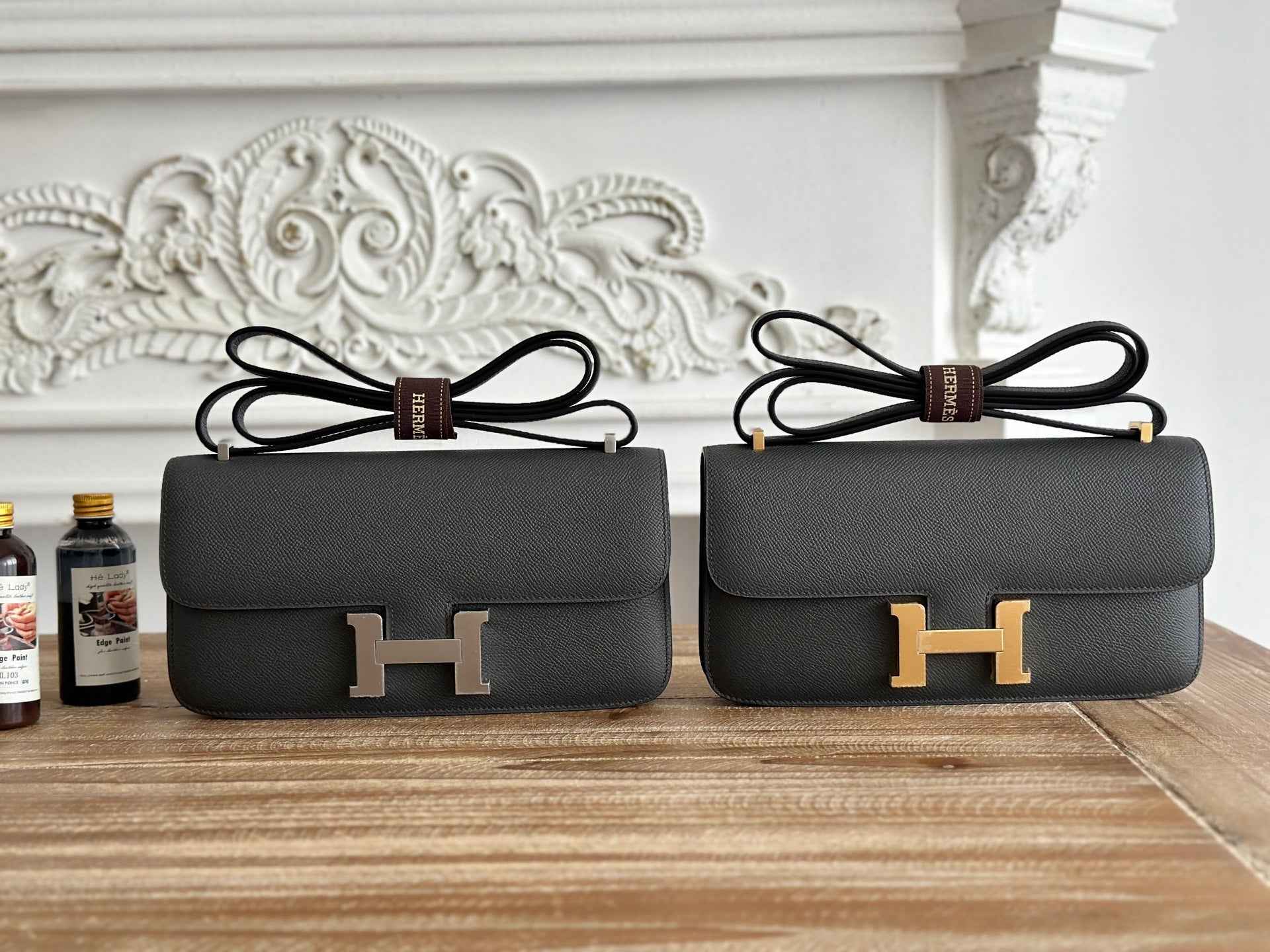 Hermès Constance bag in Dark Gray Epsom leather H382660