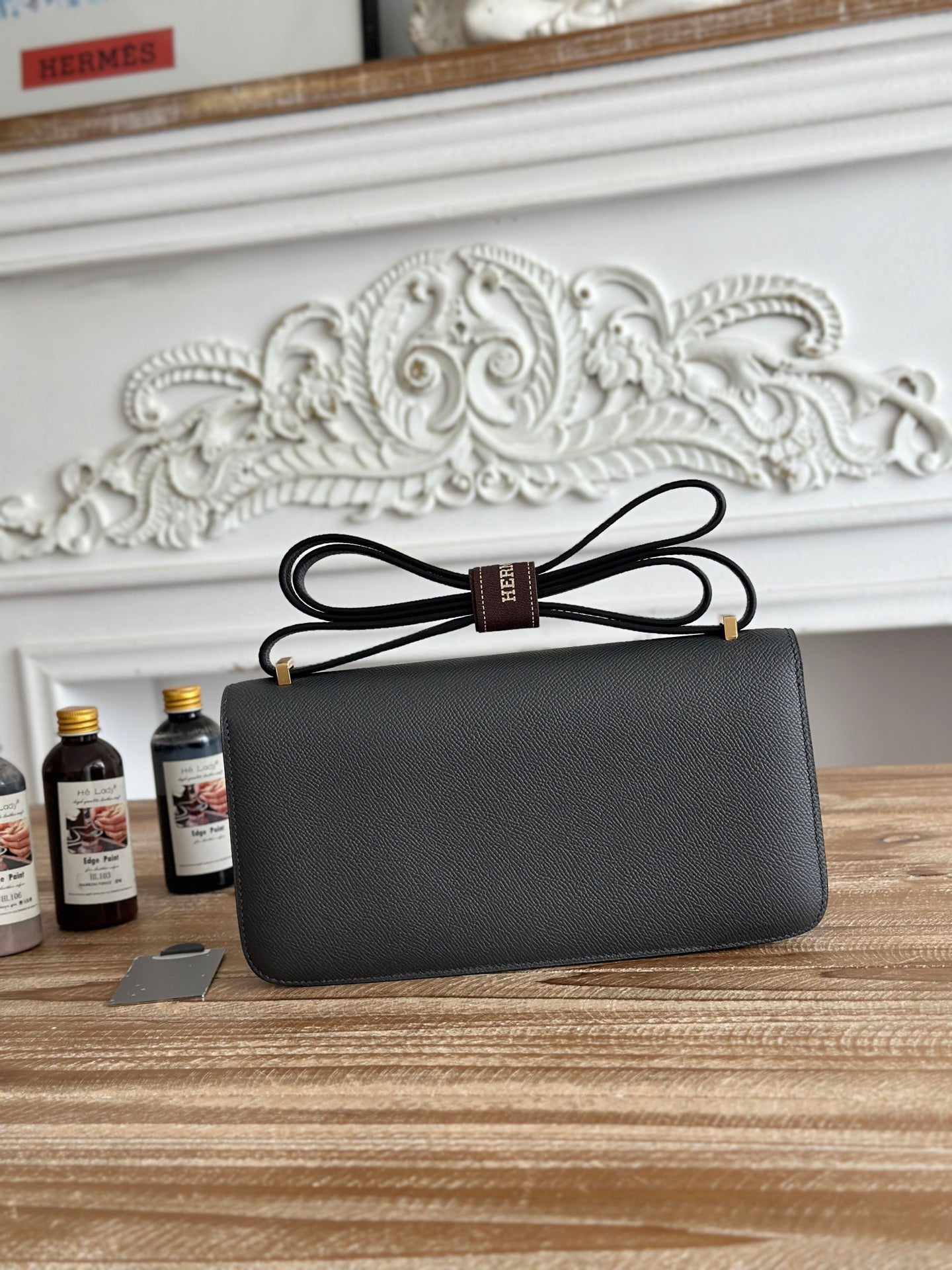 Hermès Constance bag in Dark Gray Epsom leather H382660