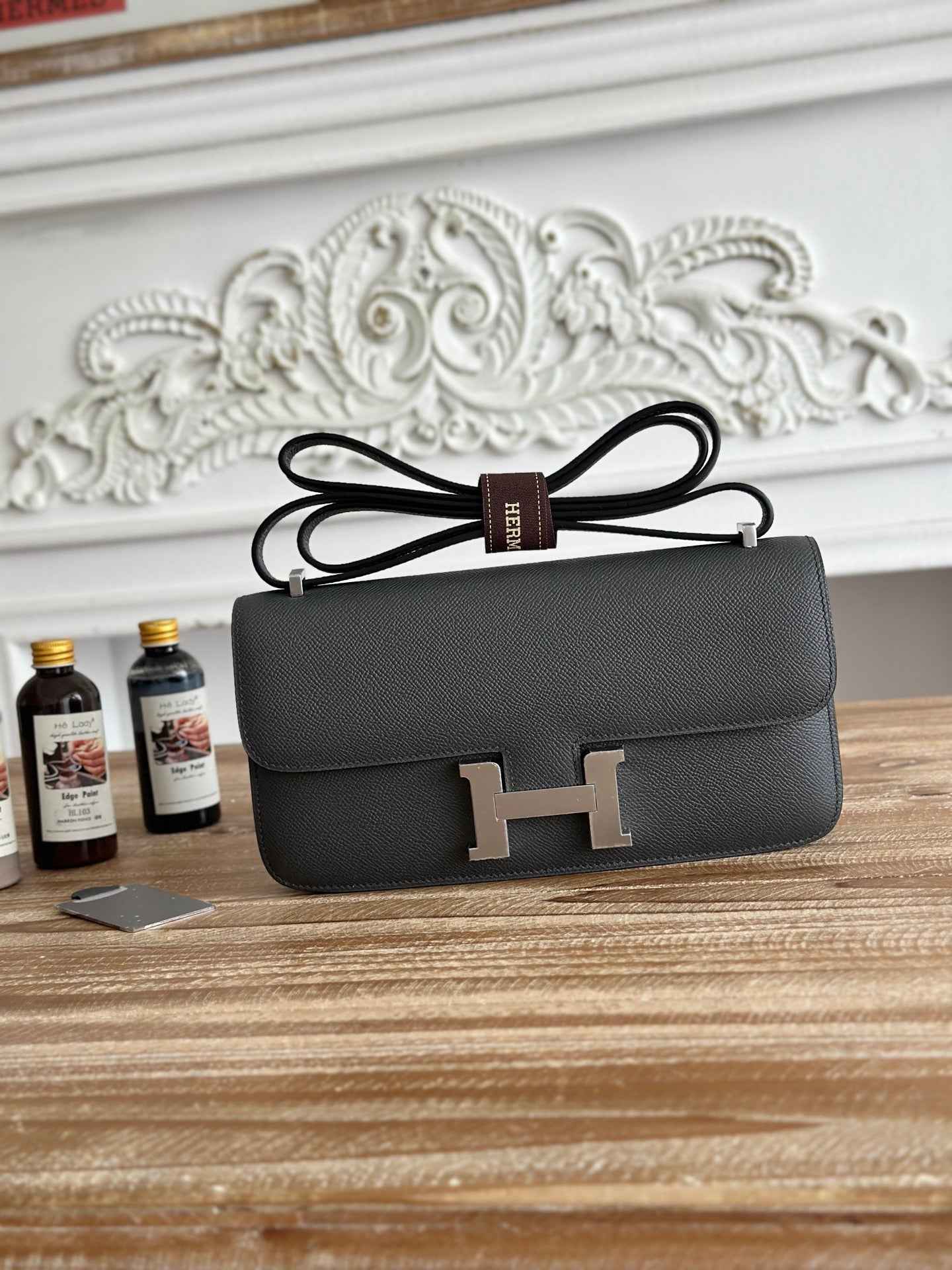 Hermès Constance bag in Dark Gray Epsom leather H382660