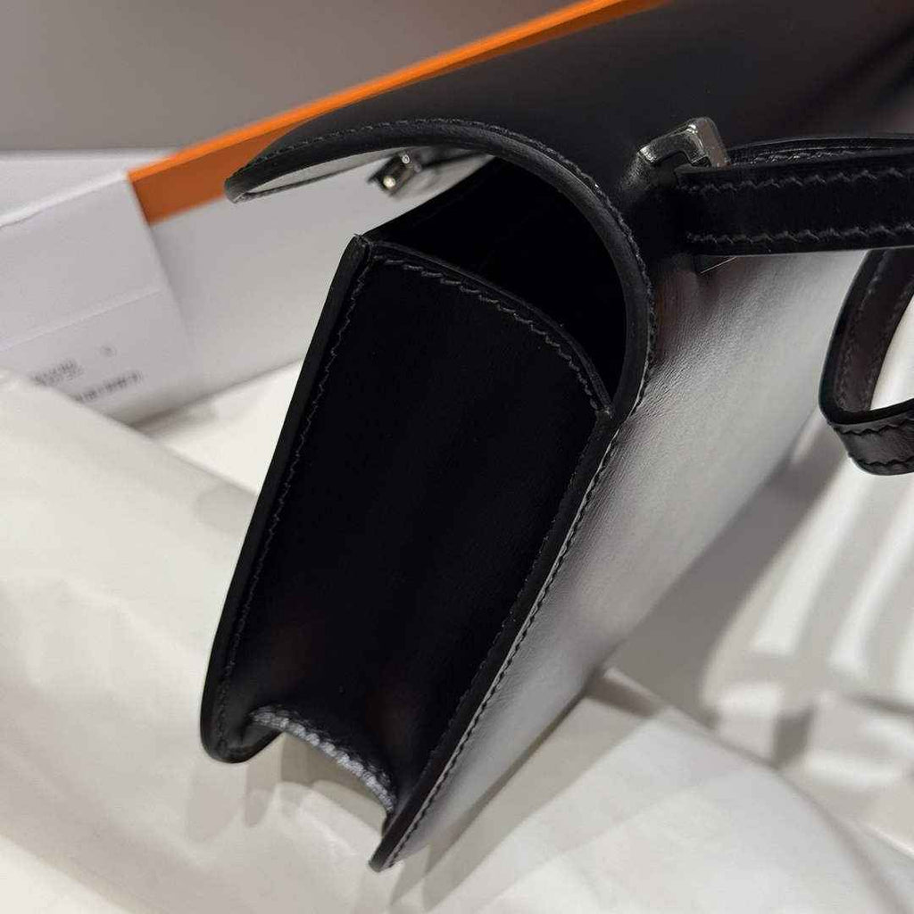Hermes Constance Box Black Leather Silver hardware H282681
