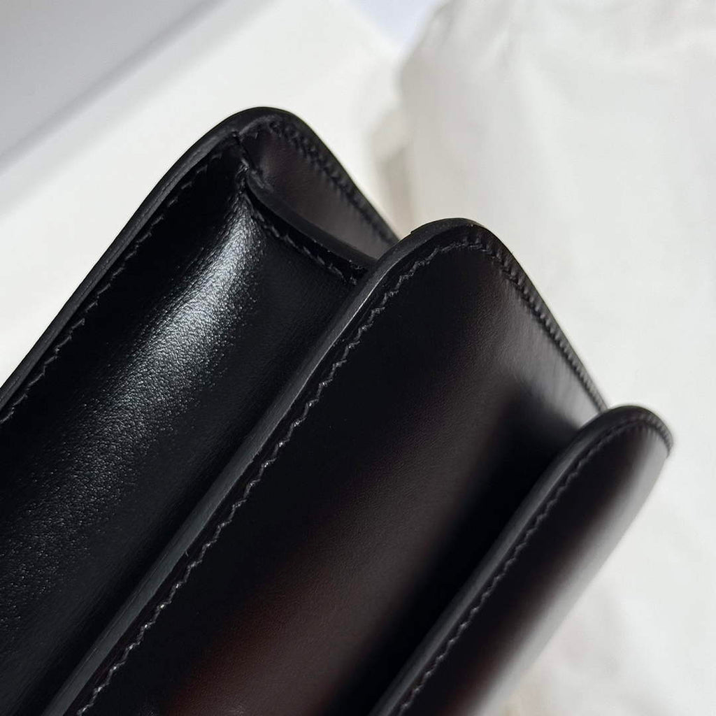 Hermes Constance Box Black Leather Gold hardware H282680