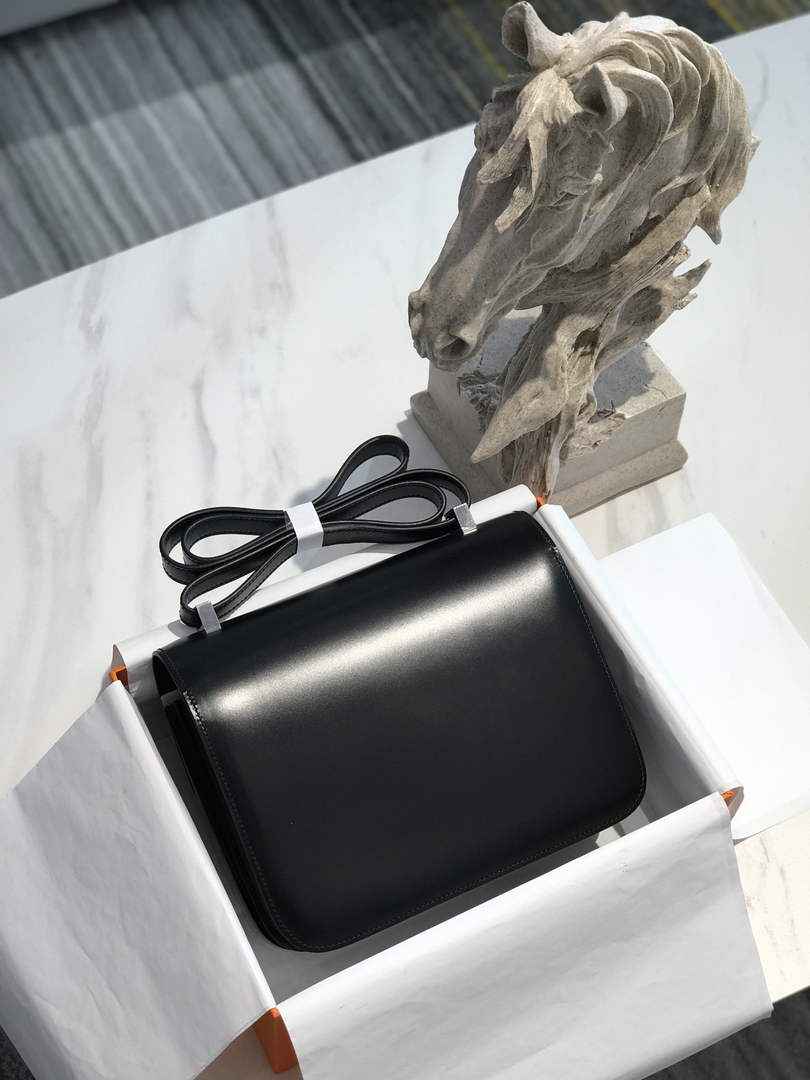 Hermes Constance Box 24cm Black Silver H082312