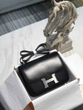 Hermes Constance Box 24cm Black Silver H082312