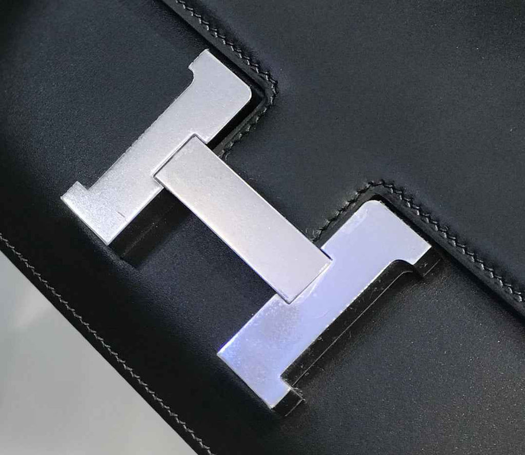 Hermes Constance Box 24cm Black Silver H082312