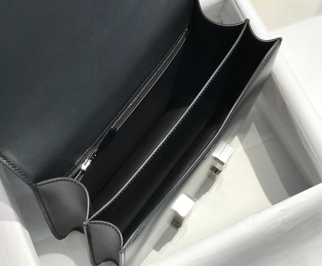 Hermes Constance Box 24cm Black Silver H082312