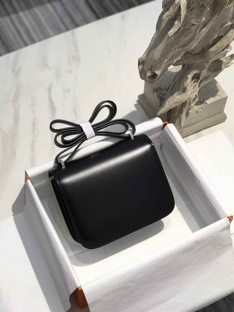 Hermes Constance Box 19cm Black Silver H082310