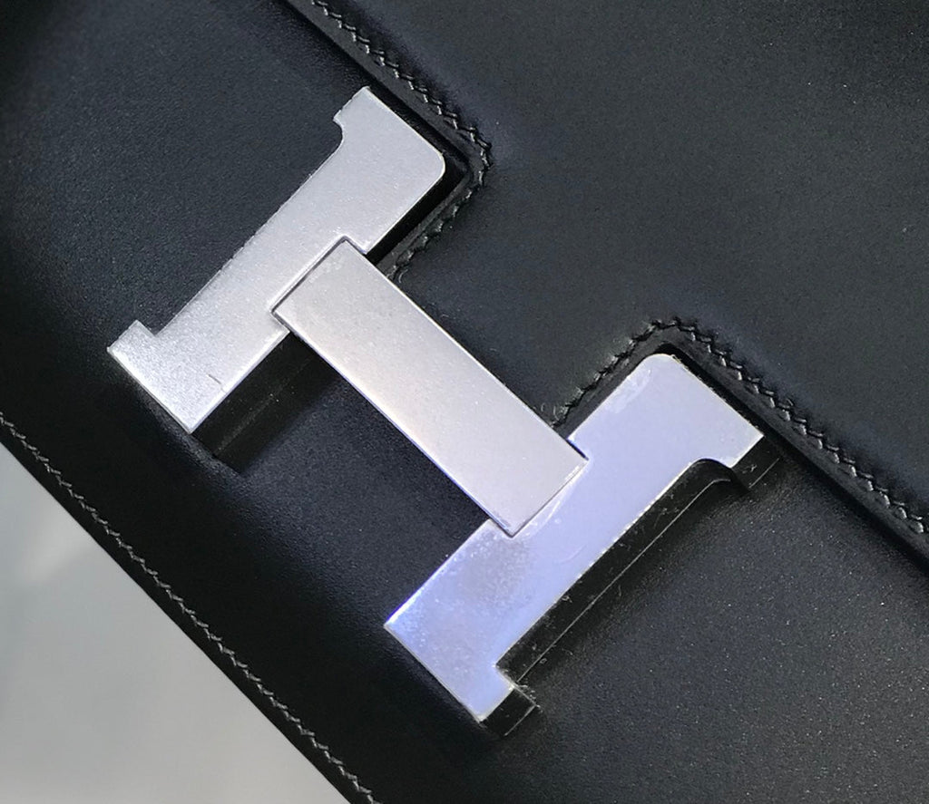 Hermes Constance Box 19cm Black Silver H082310
