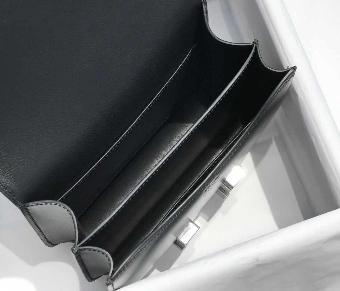 Hermes Constance Box 19cm Black Silver H082310