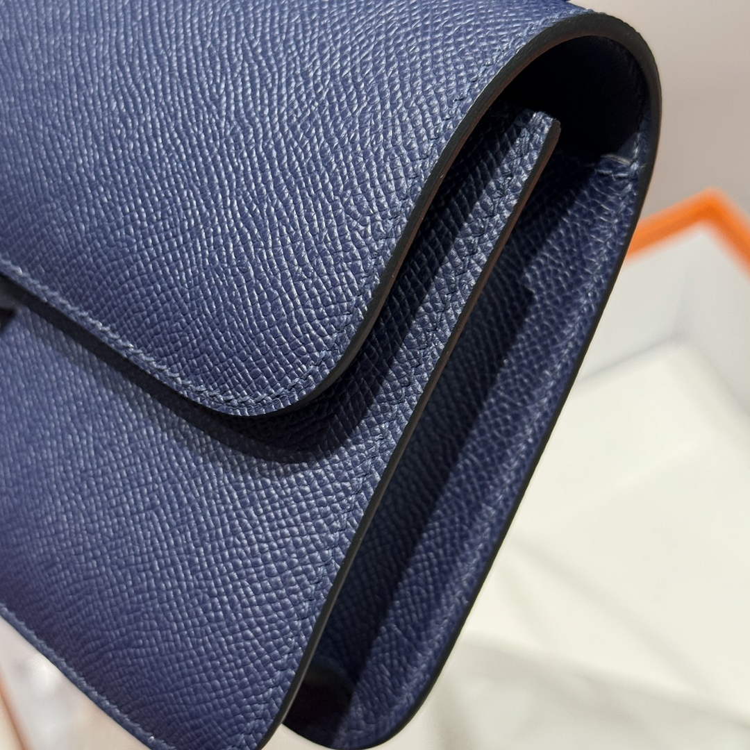 Hermes Constance Box Epsom Leather Navy Blue Silver H082690