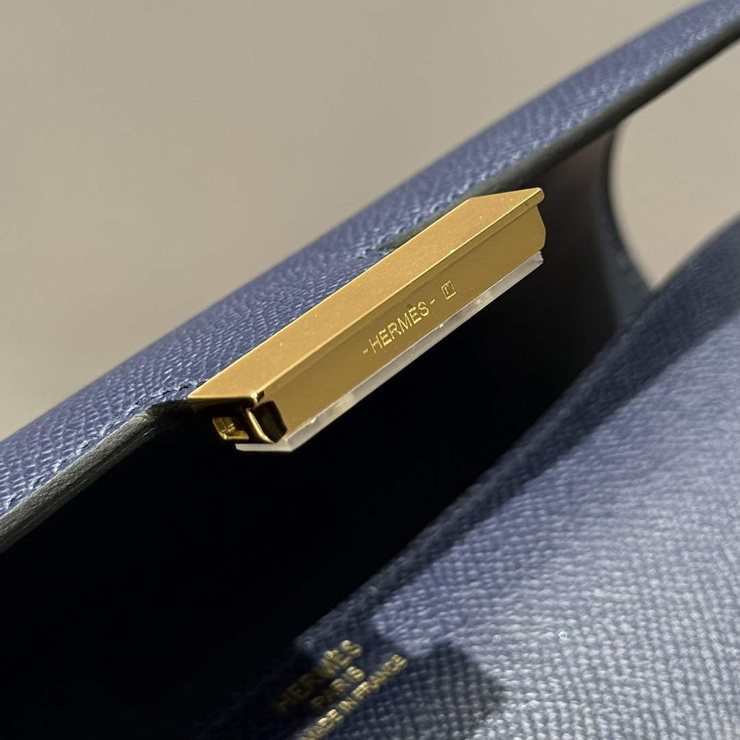 Hermes Constance Box Epsom Leather Navy Blue Gold H082689