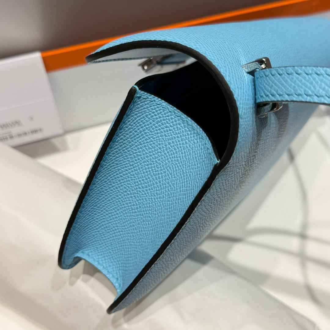 Hermes Constance Box Epsom Leather Blue Silver H082691