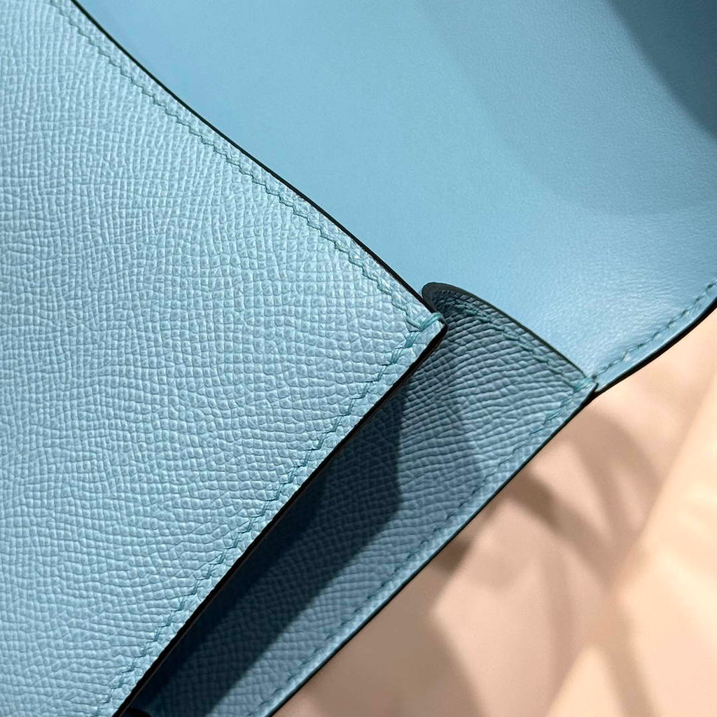 Hermes Constance Box Epsom Leather Blue Silver H082691