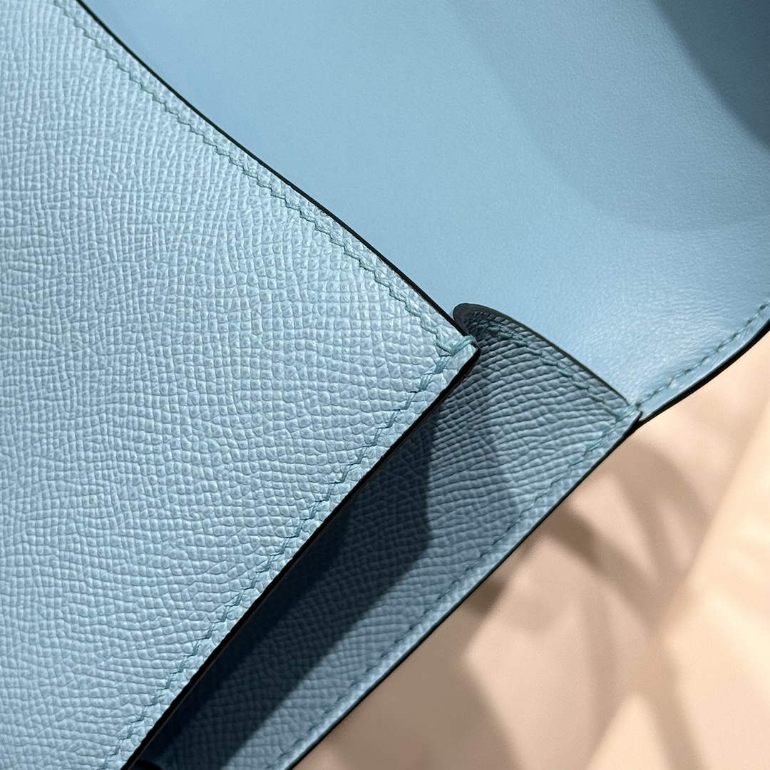 Hermes Constance Box Epsom Leather Blue Silver H082691