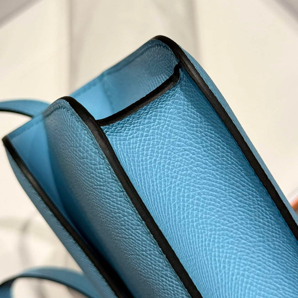 Hermes Constance Box Epsom Leather Blue Silver H082691