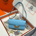 Hermes Constance Box Epsom Leather Blue Gold H082692