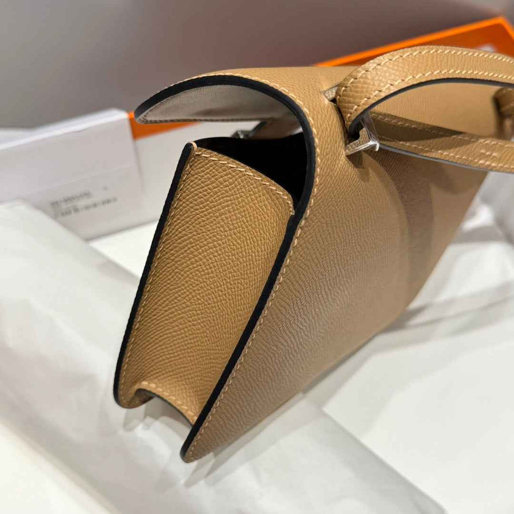 Hermes Constance Box Epsom Leather Apricot Silver H082694