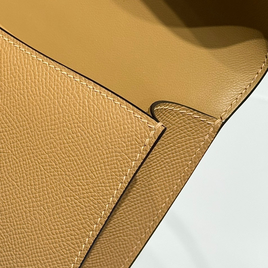 Hermes Constance Box Epsom Leather Apricot Silver H082694