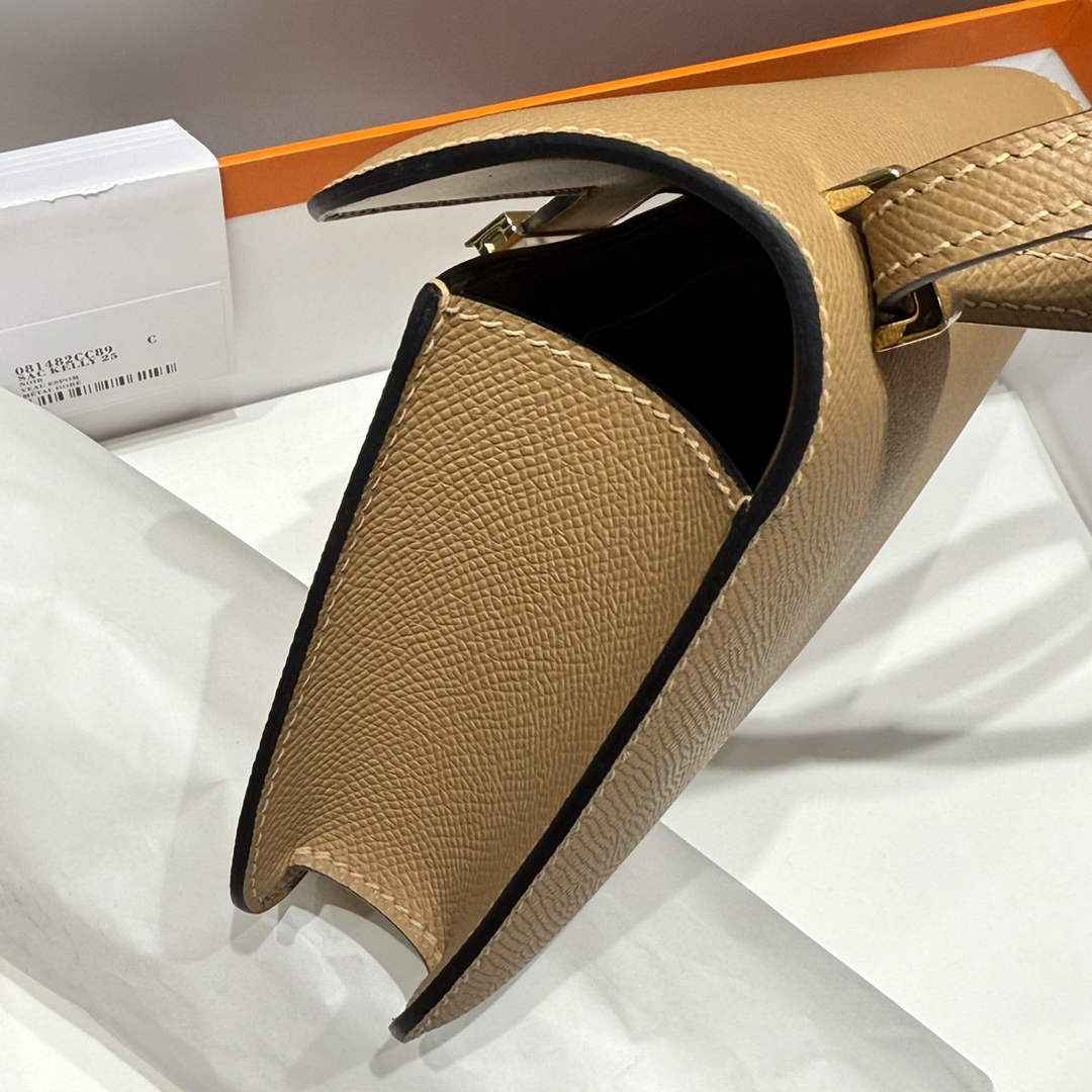 Hermes Constance Box Epsom Leather Apricot Gold H082693
