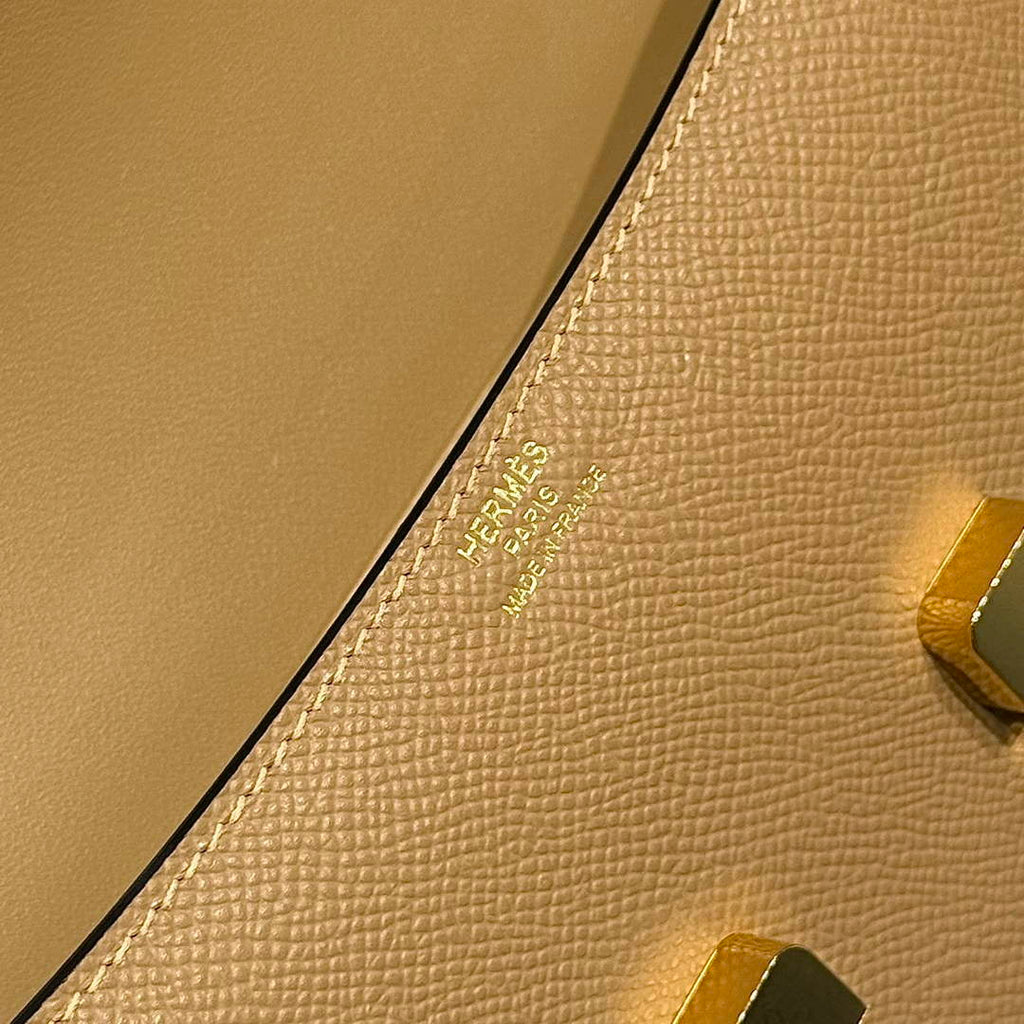 Hermes Constance Box Epsom Leather Apricot Gold H082693
