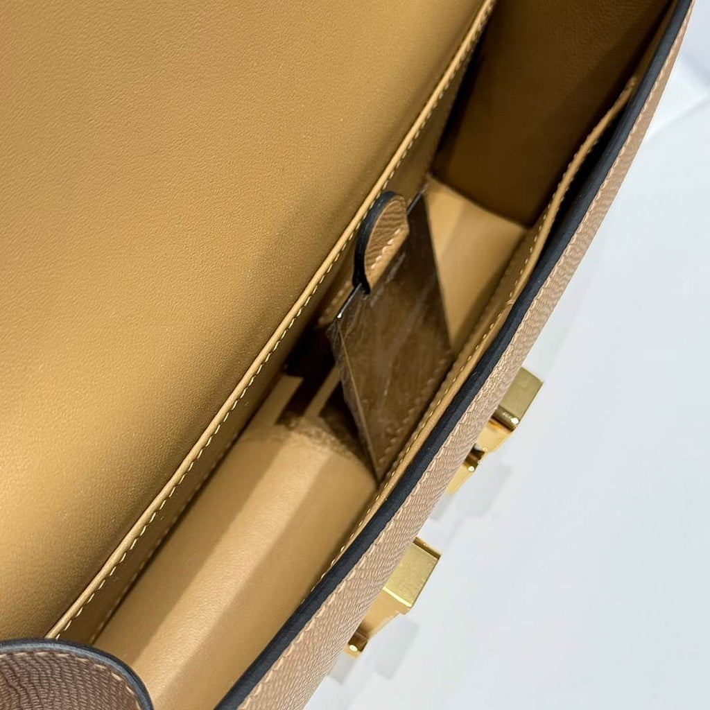 Hermes Constance Box Epsom Leather Apricot Gold H082693