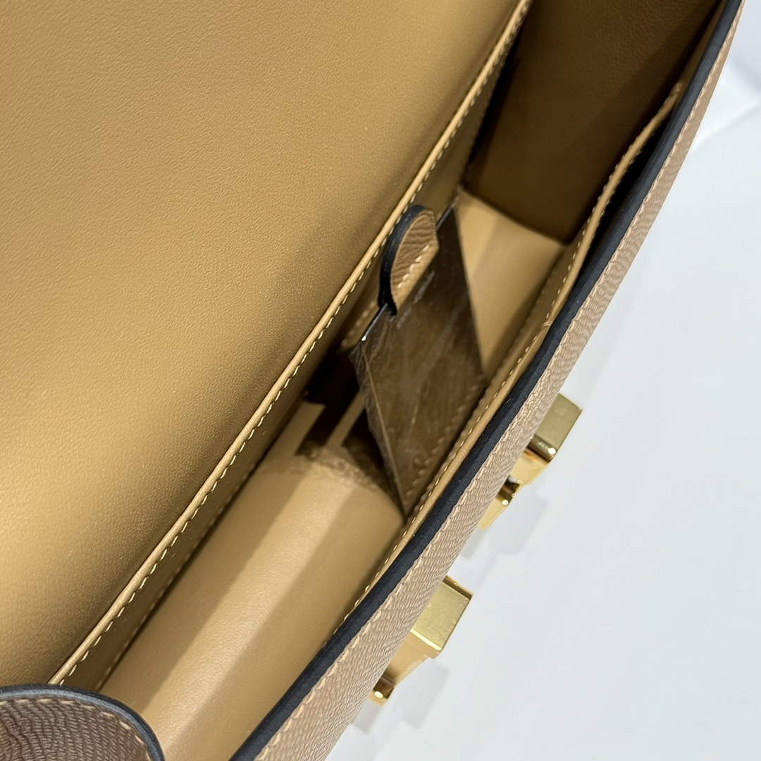 Hermes Constance Box Epsom Leather Apricot Gold H082693