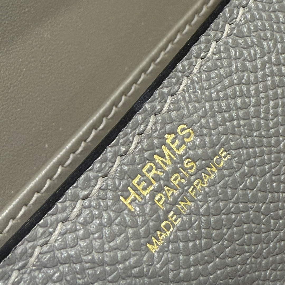 Hermes Constance Box Epsom Leather Dark Gray Gold H082696