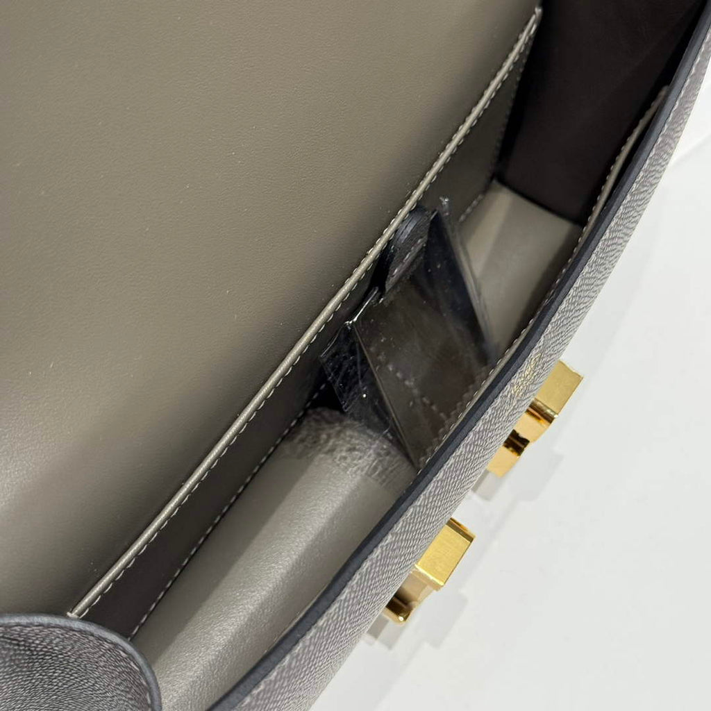 Hermes Constance Box Epsom Leather Dark Gray Gold H082696
