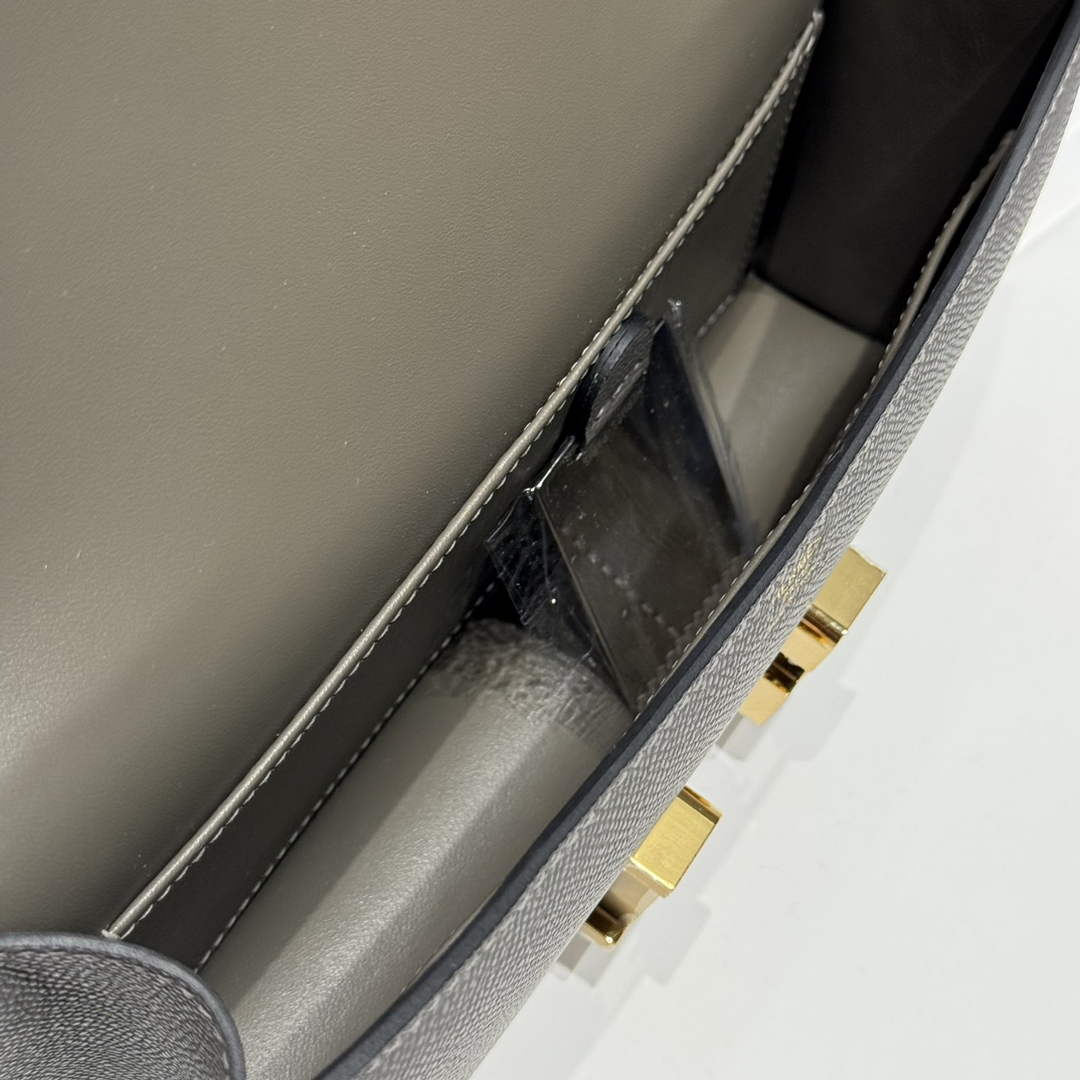 Hermes Constance Box Epsom Leather Dark Gray Gold H082696