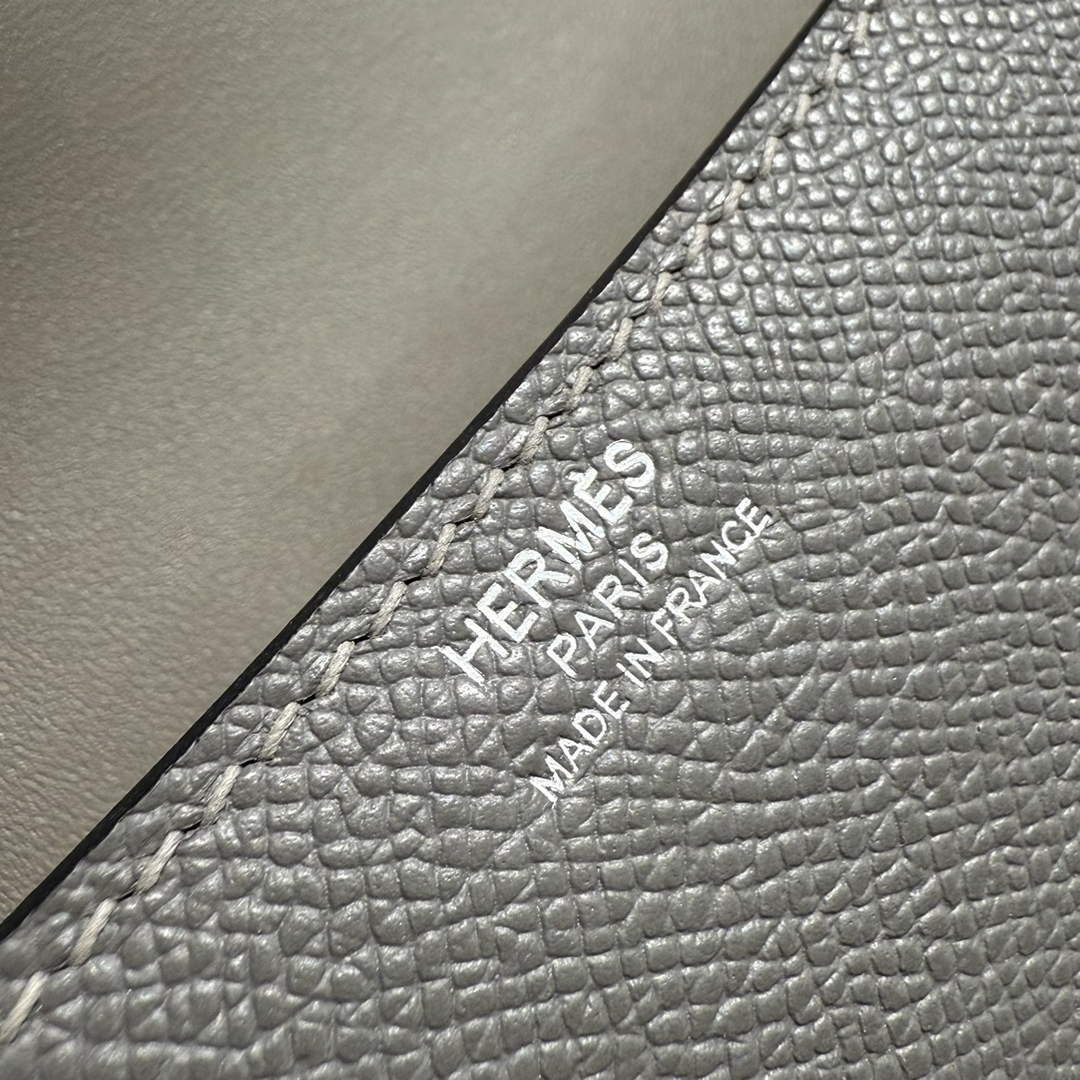 Hermes Constance Box Epsom Leather Dark Gray Silver H082695