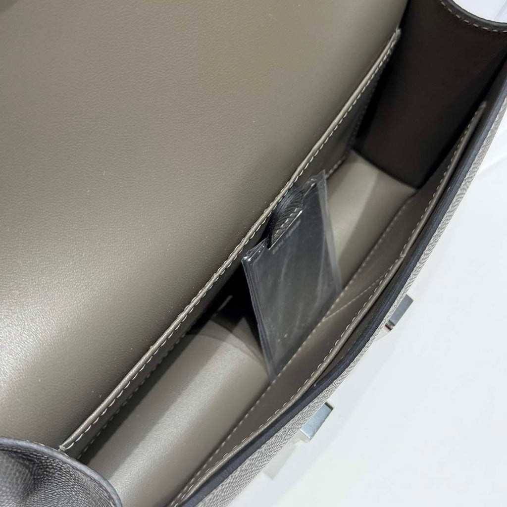 Hermes Constance Box Epsom Leather Dark Gray Silver H082695