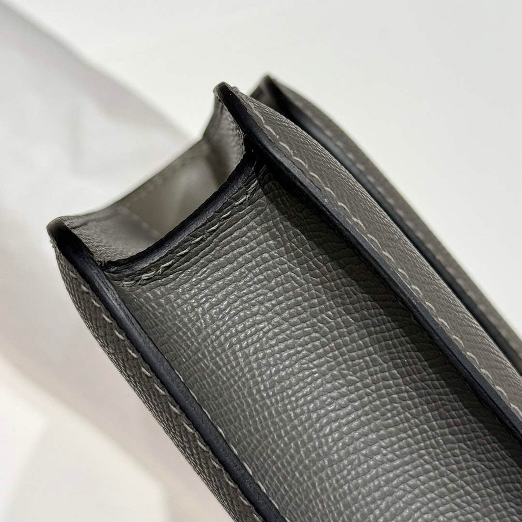 Hermes Constance Box Epsom Leather Dark Gray Silver H082695