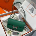 Hermes Constance Box Epsom Leather Green Silver H082698