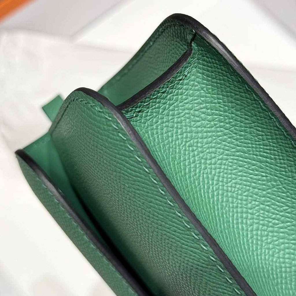 Hermes Constance Box Epsom Leather Green Silver H082698