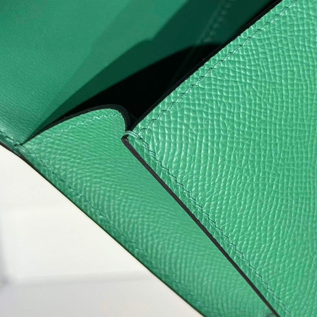 Hermes Constance Box Epsom Leather Green Silver H082698