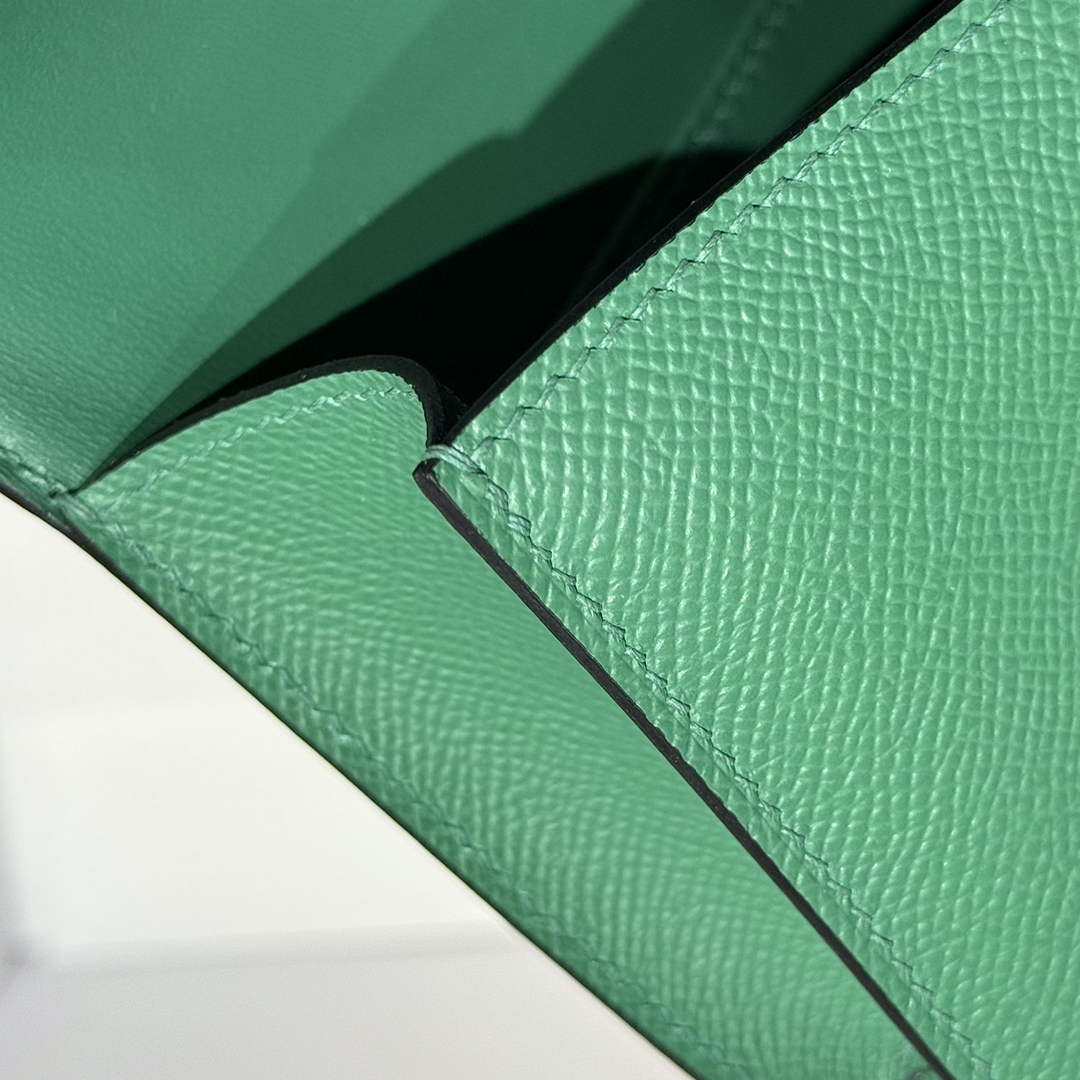 Hermes Constance Box Epsom Leather Green Silver H082698