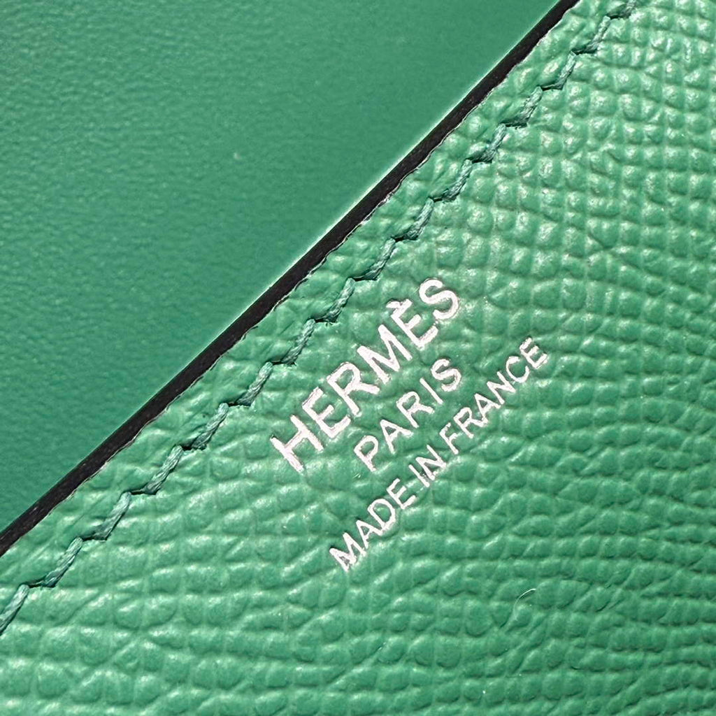 Hermes Constance Box Epsom Leather Green Silver H082698