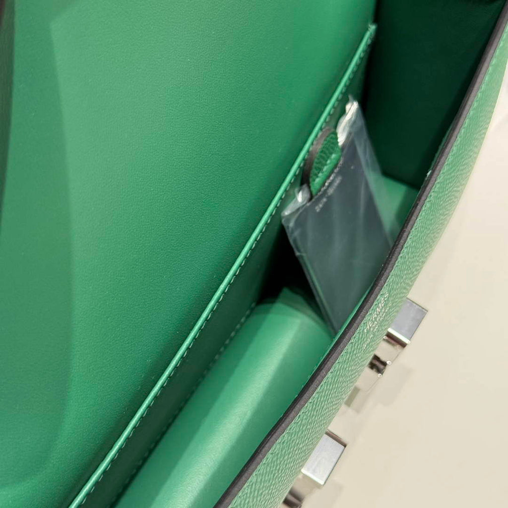 Hermes Constance Box Epsom Leather Green Silver H082698