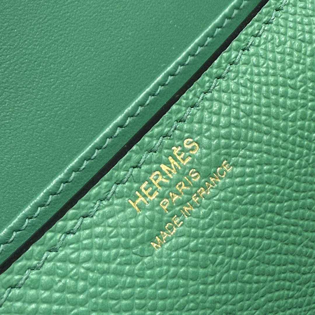 Hermes Constance Box Epsom Leather Green Gold H082697