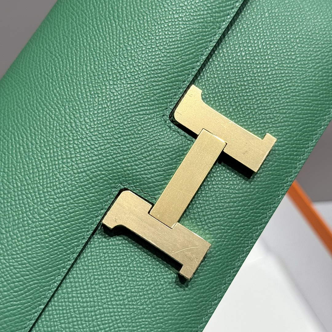 Hermes Constance Box Epsom Leather Green Gold H082697