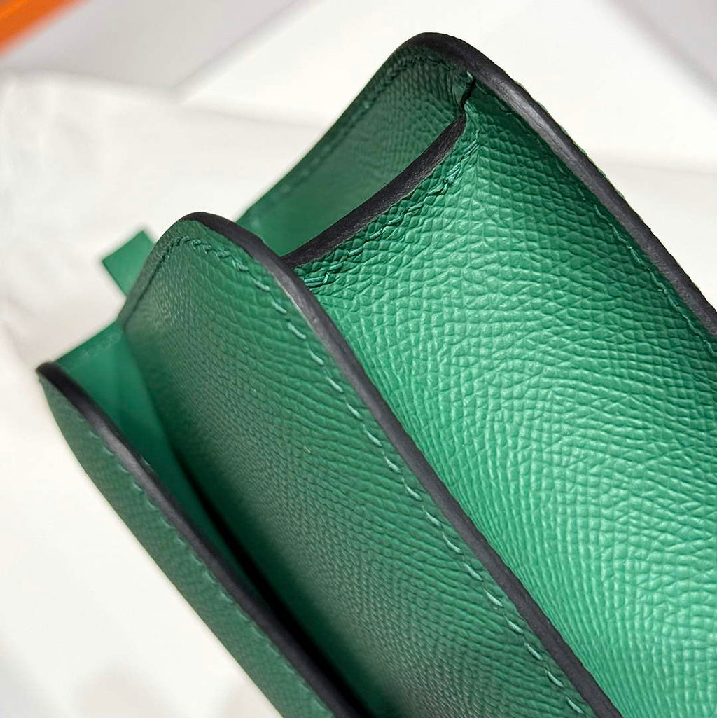 Hermes Constance Box Epsom Leather Green Gold H082697