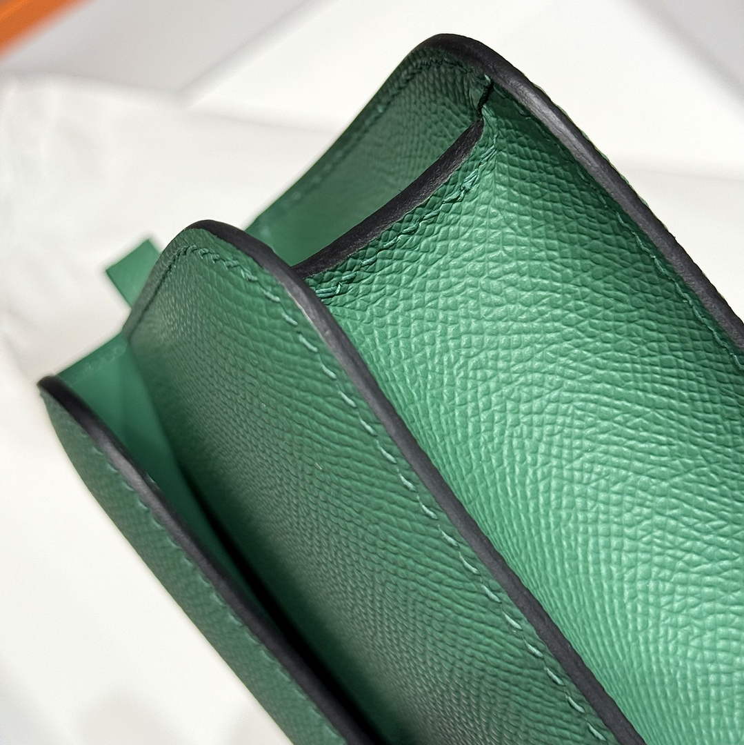 Hermes Constance Box Epsom Leather Green Gold H082697