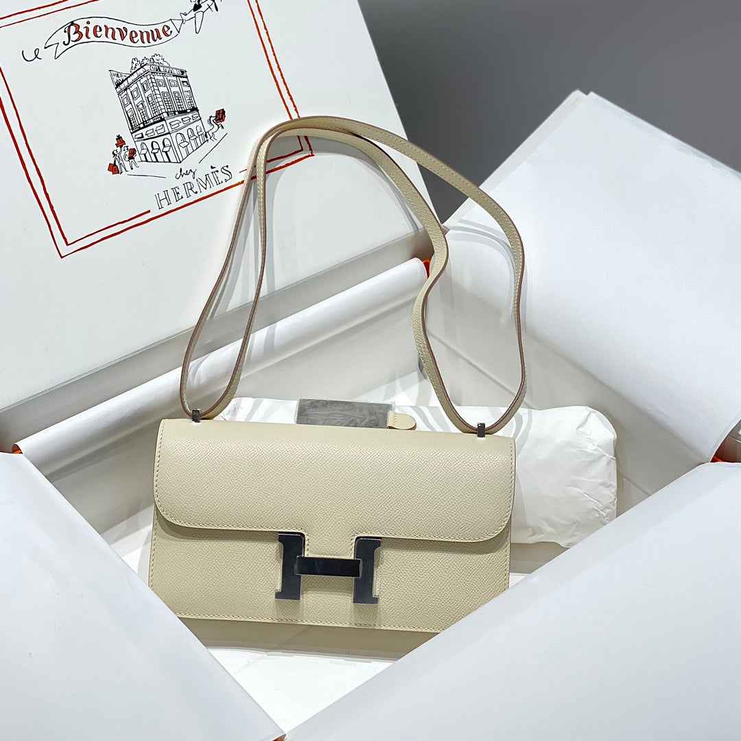Hermes Constance Box Epsom Leather Beige Silver H082703