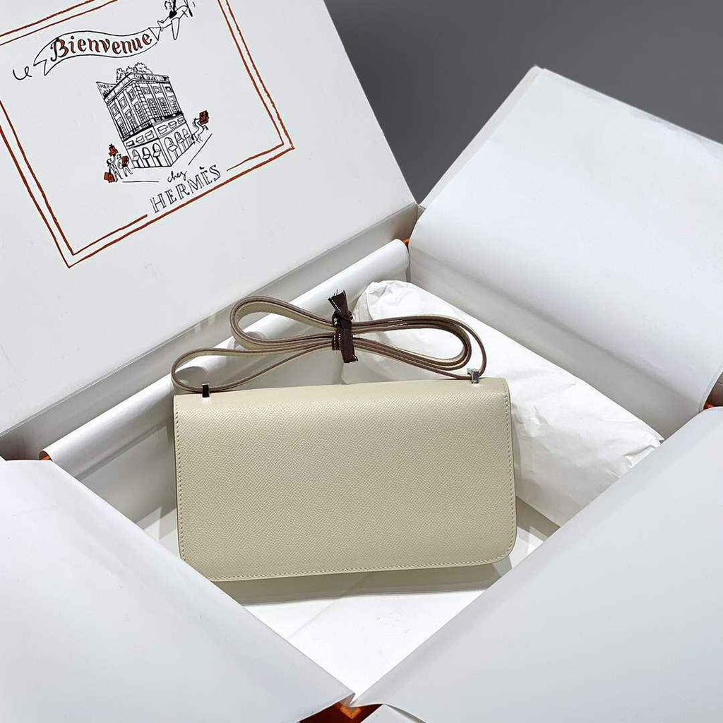 Hermes Constance Box Epsom Leather Beige Silver H082703