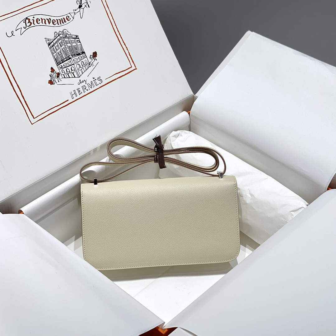 Hermes Constance Box Epsom Leather Beige Silver H082703
