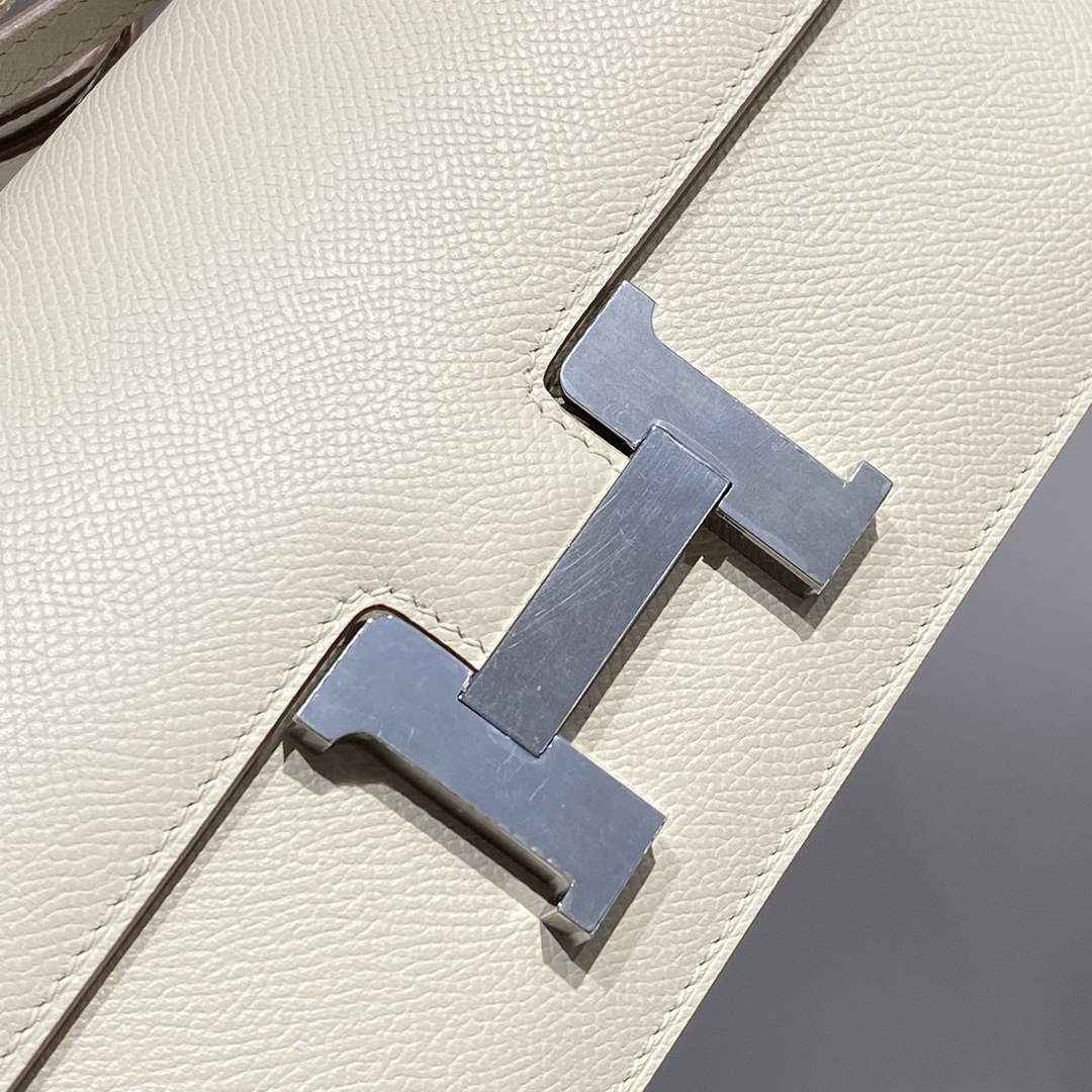 Hermes Constance Box Epsom Leather Beige Silver H082703